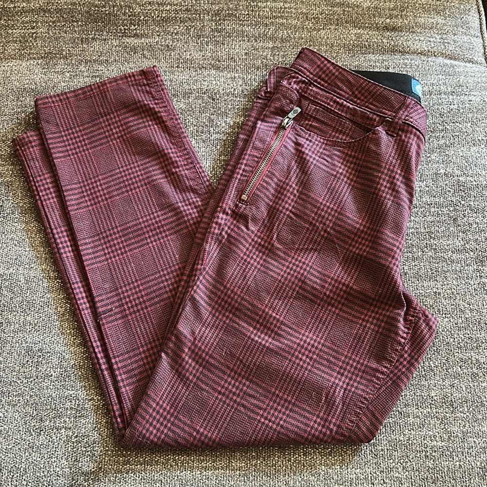 Democracy Red Houndstooth Pants